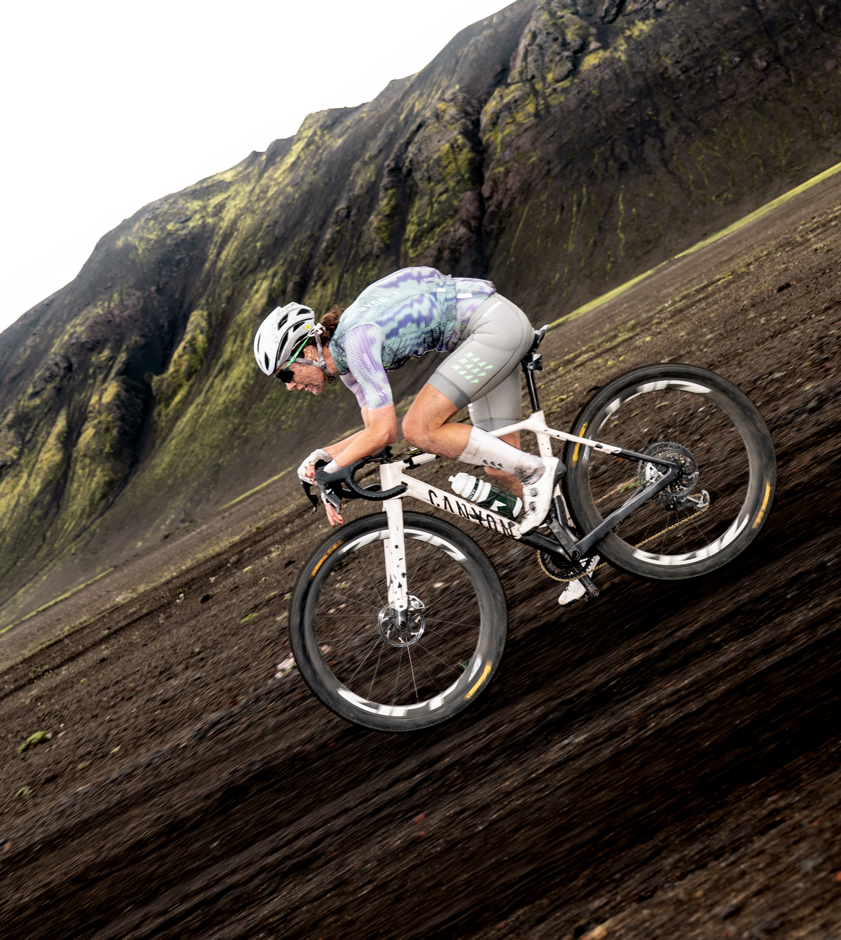Rosa Kl&amp;ouml;ser rides solo across lava fields for victory at The Rift in Iceland