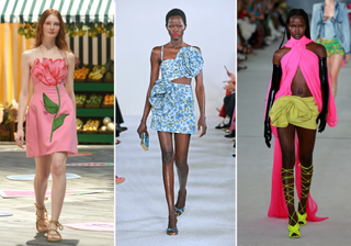 Floral appliques and 3D flowers seen on the runway at New York Fashion Week.