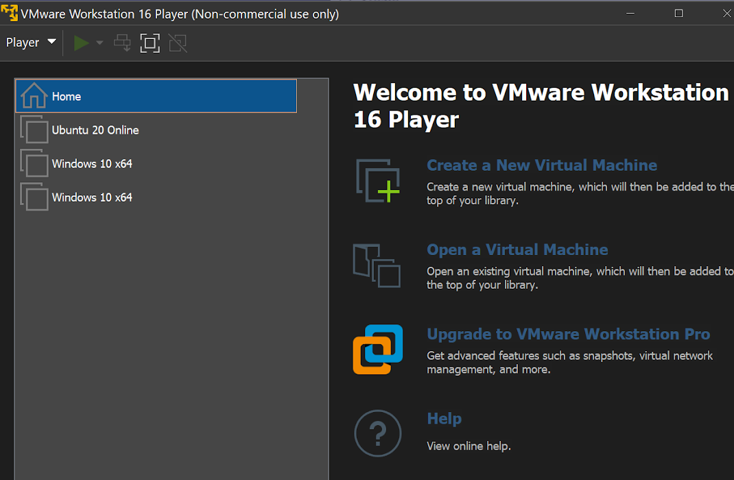 VMware Workstation Player 2