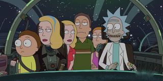 Rick and Morty Space Beth Beth Jerry and Summer Adult Swim