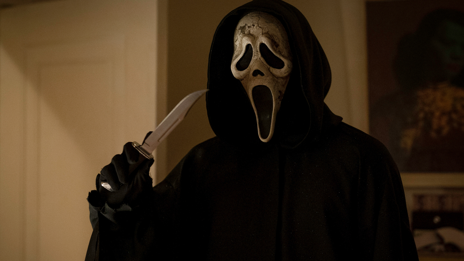 Ghostface en Paramount Pictures y Scream VI de Spyglass Media Group.  Foto de Philippe Bossé