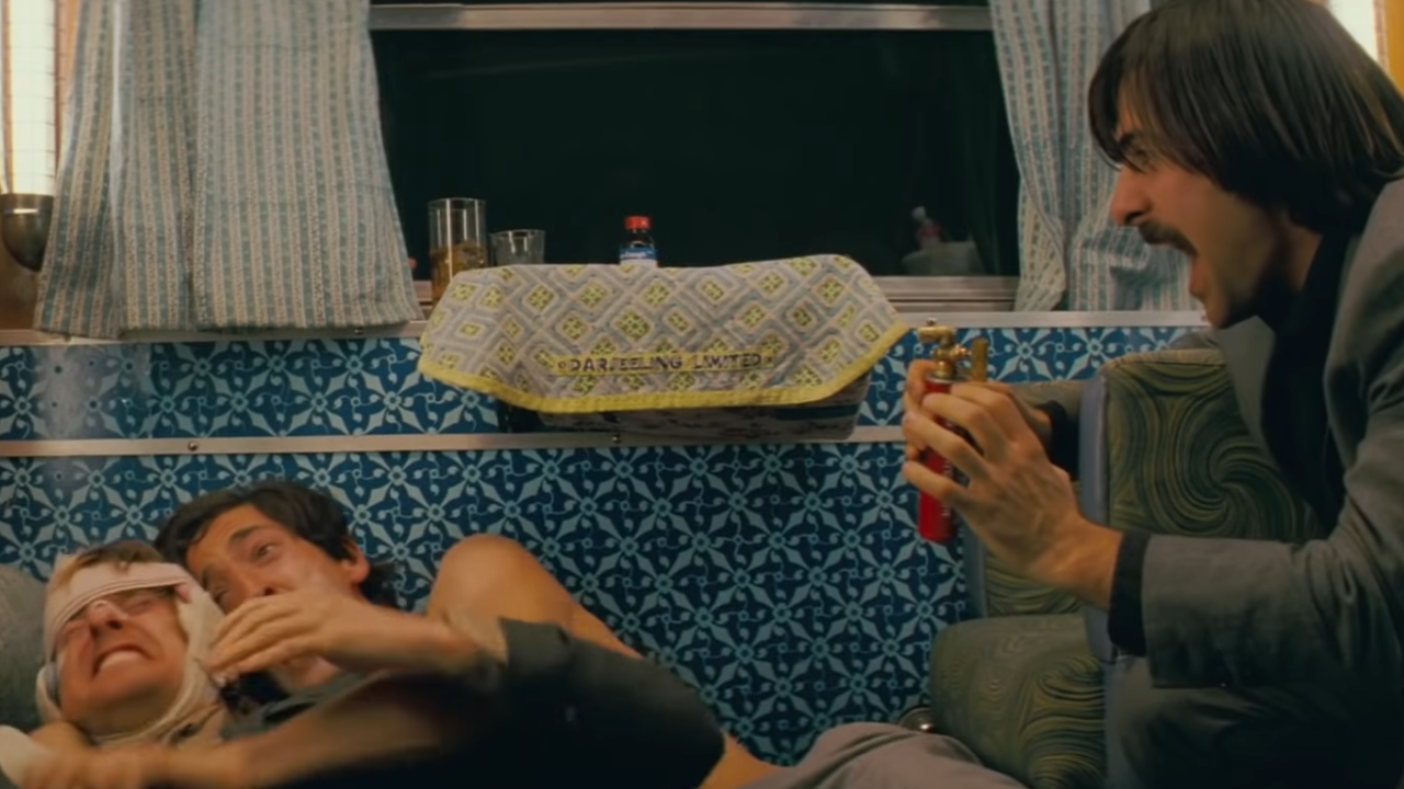 The brothers fighting in The Darjeeling Limited.