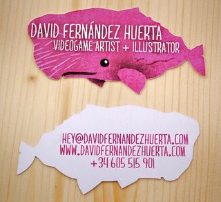 David Fernandez Heurta had a whale of a time creating these business cards