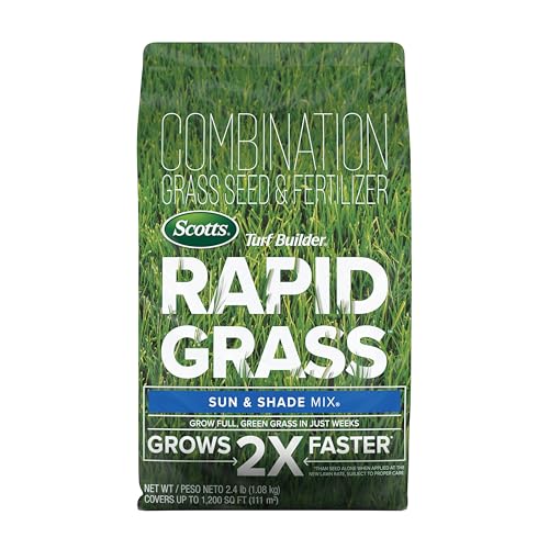 Scotts Turf Builder Rapid Grass Sun &amp;amp; Shade Mix, 2.4 Lbs. (pack of 6)