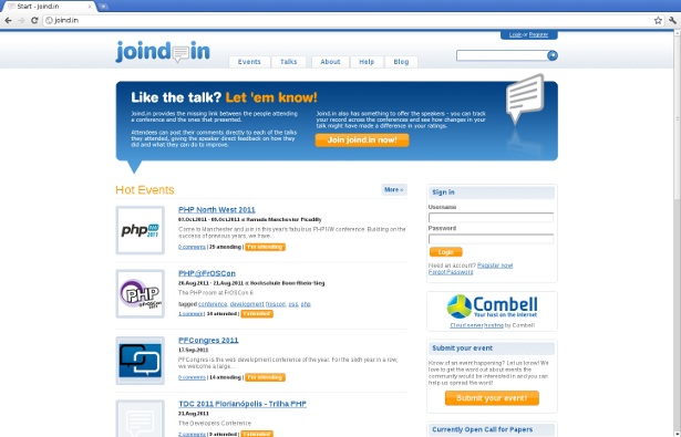 Joind.In: Open source event feedback site