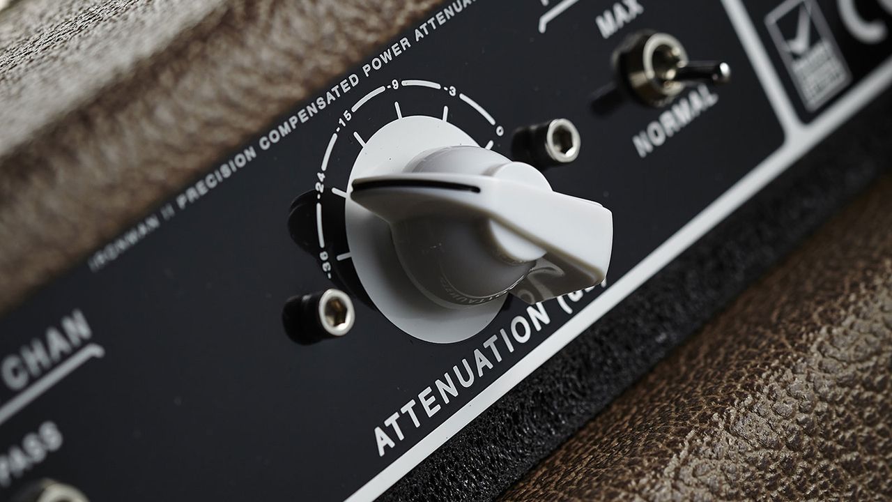 The Tone King's built-in Ironman II attenuator gives added control