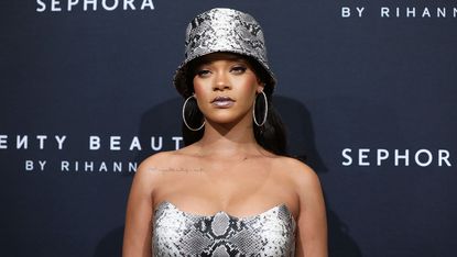 Rihanna attends the Fenty Beauty by Rihanna Anniversary Event at Overseas Passenger Terminal on October 3, 2018 in Sydney, Australia.