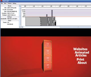 Optimise Flash movies: Bandwidth profiler