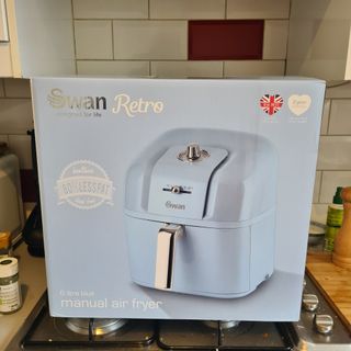 Swan Retro air fryer in the box