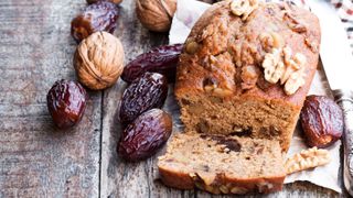 Date and walnut cake