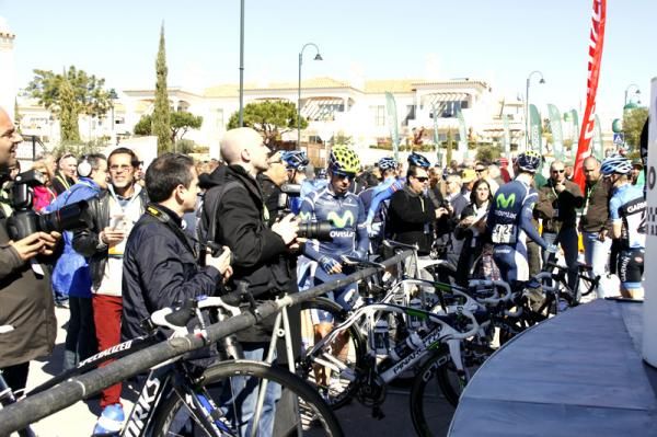Racers get ready for the start of stage 1.