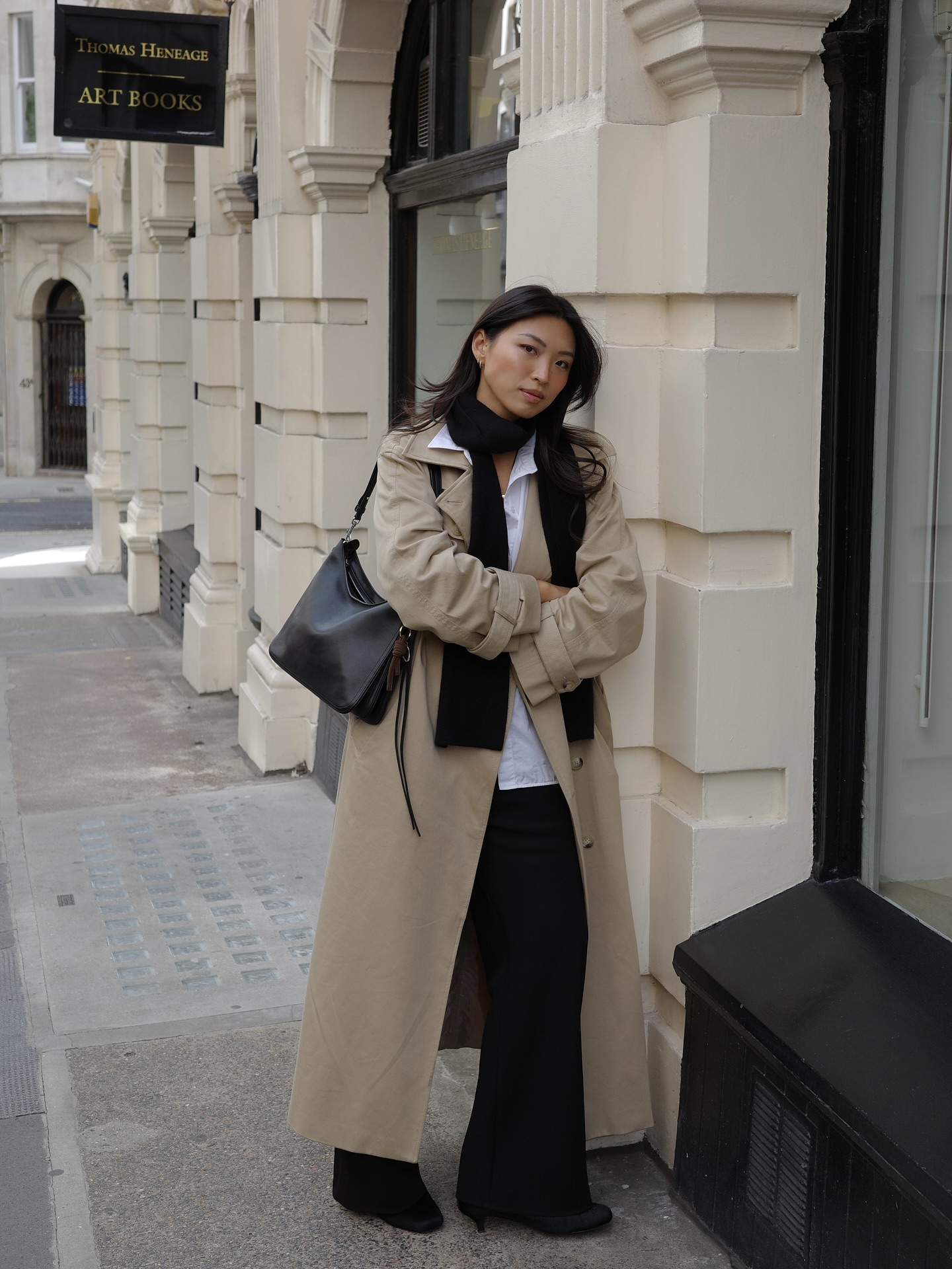Michelle wearing skinny scarf
