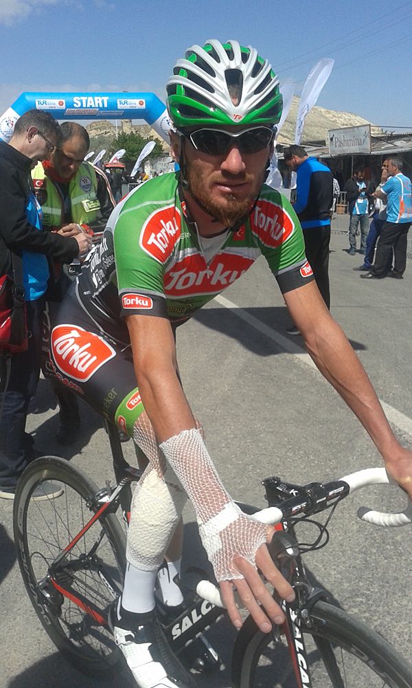 Mustafa Sayar before stage 2 of Tour of Turkey