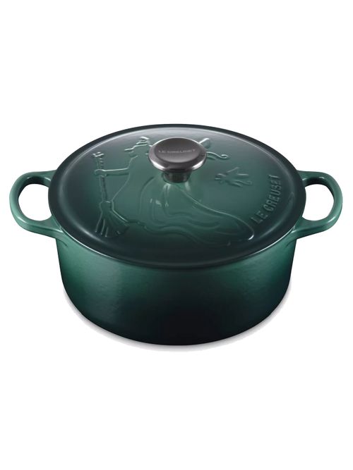 Cast Iron Wicked Elphaba Embossed Round Casserole, 24cm, Artichut