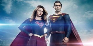 Supergirl and Superman in the Supergirl tv series
