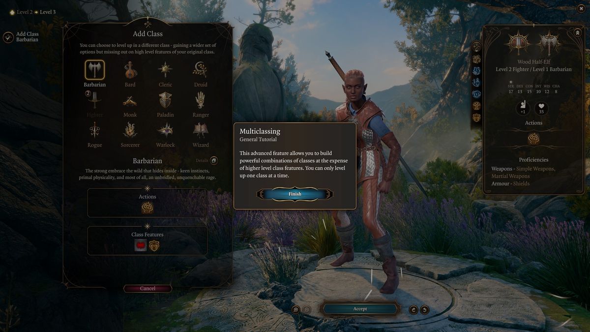 Baldur's Gate 3 multiclassing unlocked with a mod