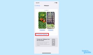 iOS 16 change lock screen add wallpaper
