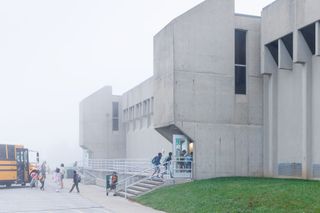 'american modern' book pic showing modernist building in columbus indiana