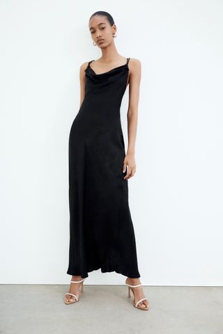 Satin Midi Slip Dress