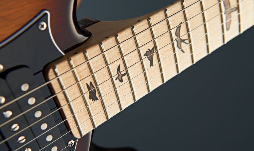 It's bird-ness as usual for PRS. Once again, there are no options except a rosewood fingerboard