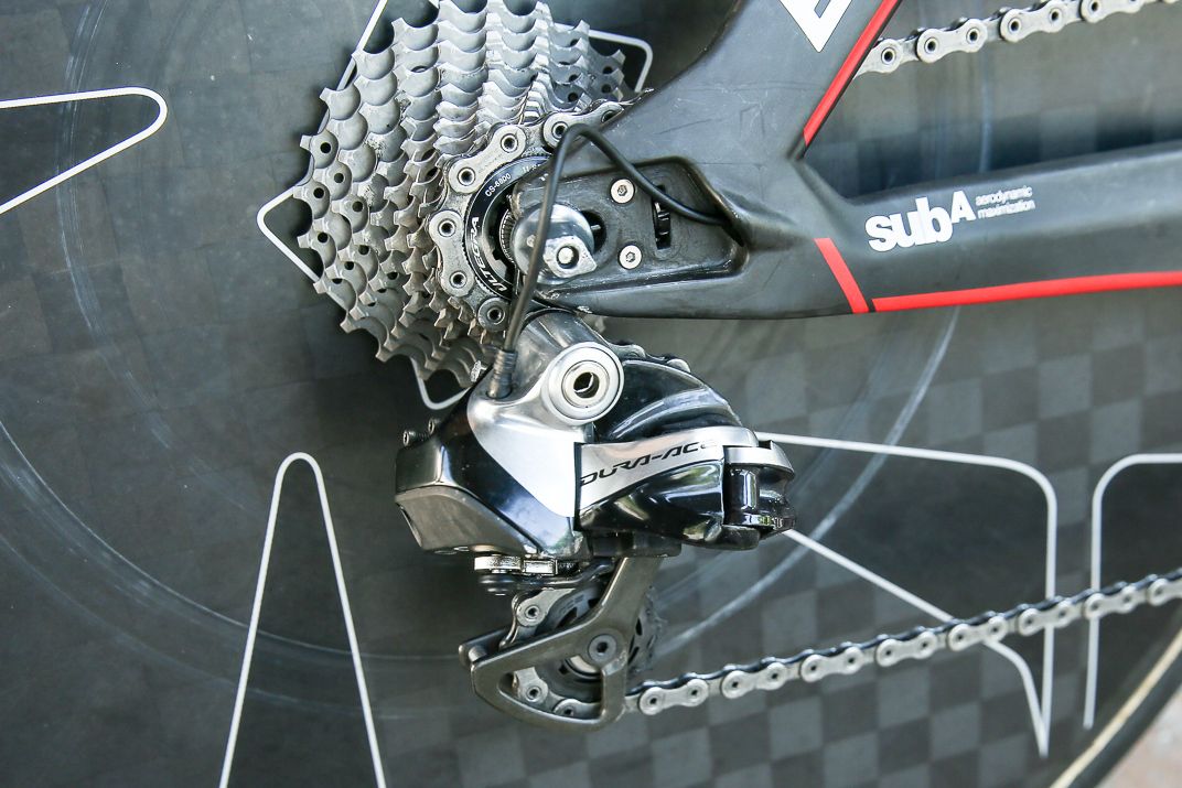 A close look at the rear derailleur