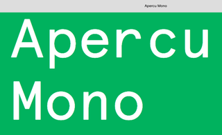 Monospace font - Apercu Mono