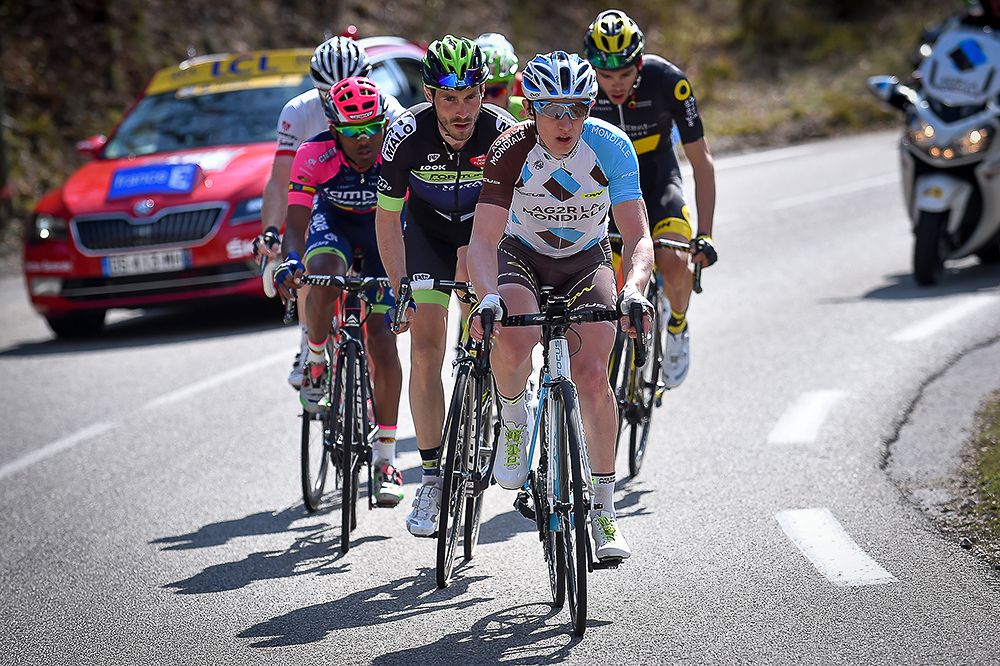 The breakaway group in action during stage 6 at Paris-Nice.