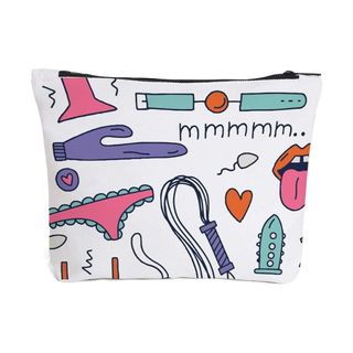 Sex toy bag with vibrator illustrations from Amazon