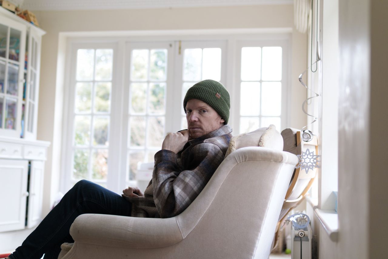 Sigma 30mm F1.4 DC DN Contemporary image gallery: a portait of a man in beanie hat sitting in an old chair, indoors