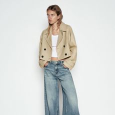 Zara cropped trench coat