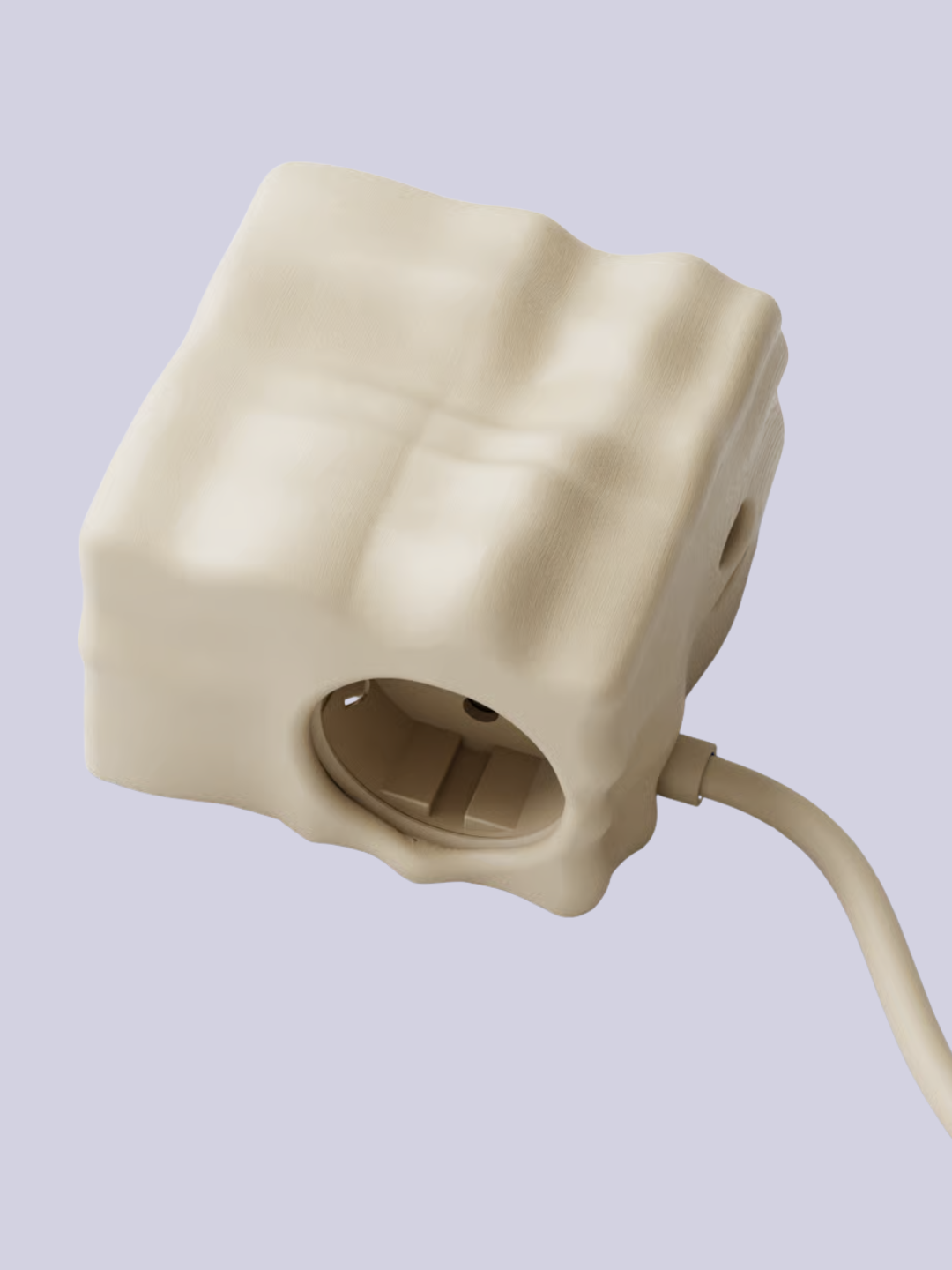 A textured cream power cube from Kord