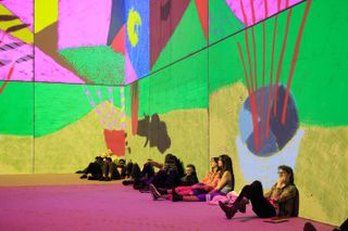 David Hockney: Bigger & Closer (not smaller & further away) installation view at Lightroom