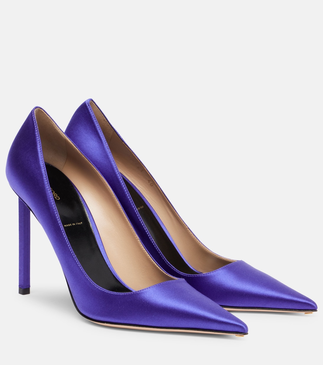 Betty 105 Satin Pumps in Purple - Tom Ford