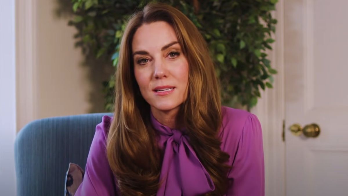 A screenshot from a Q&amp;A Kate Middleton did on The Royal Family&#039;s YouTube channel.