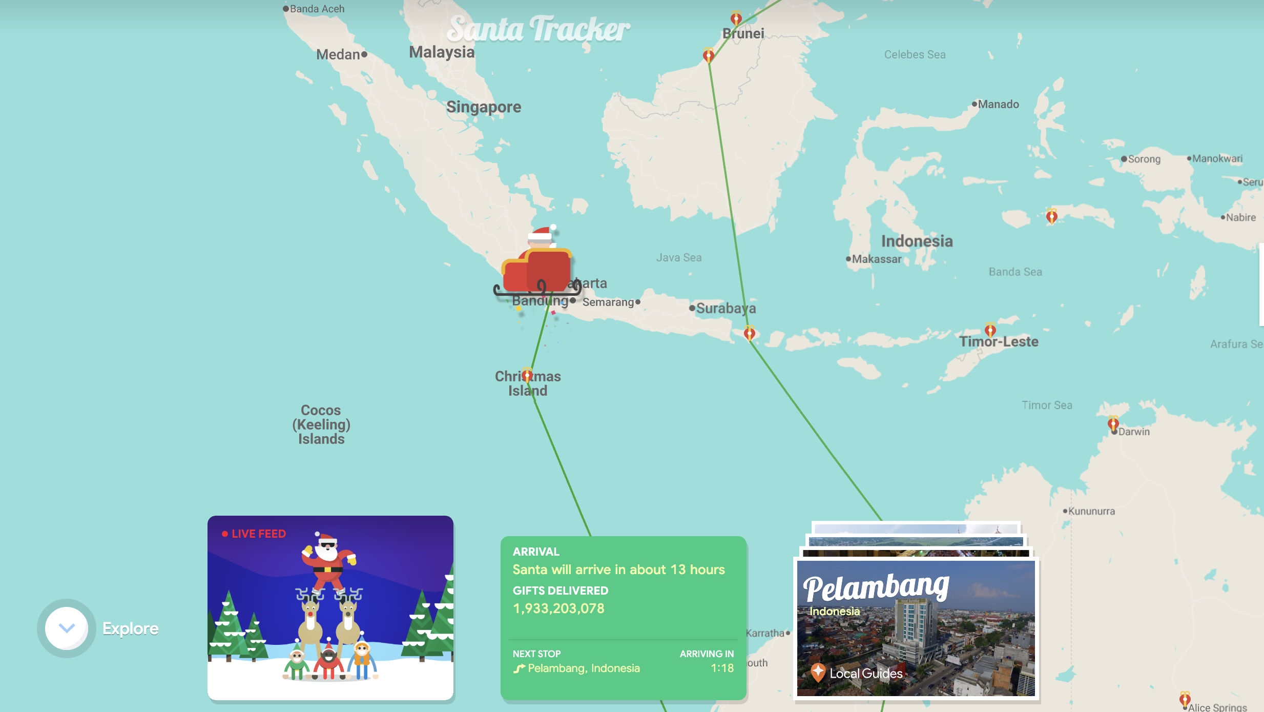 Santa Christmas Island Google