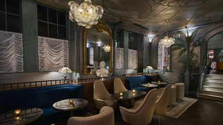 The interior bar and lounge at Café Boulud and Maison Barnes.