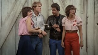 Richie Cunningham, The Fonz, Laverne DeFazio and Shirley Feeney on Laverne & Shirley