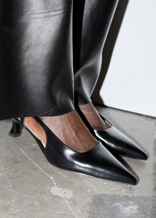& Other stories black slingback shoes