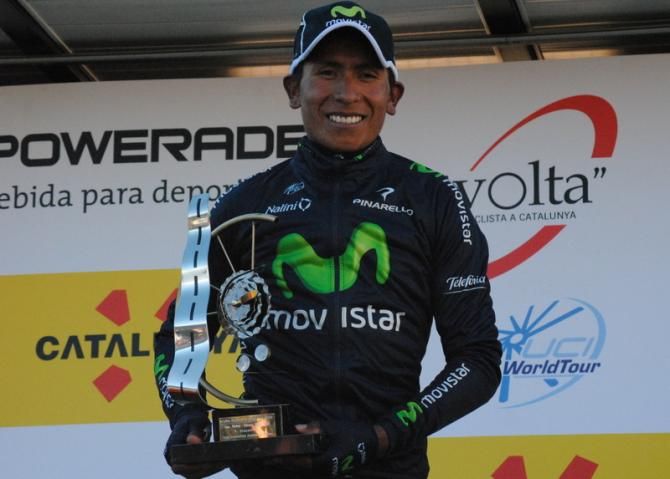 Nairo Quintana takes his prize