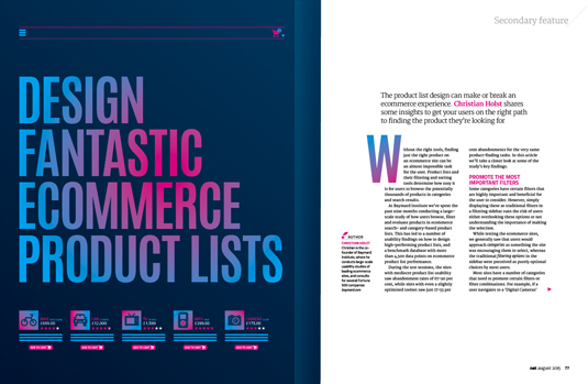 Learn the secrets of product list design