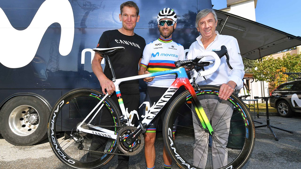 Canyon's Andreas Walzer, Alejandro Valverde and Eusebio Unzue