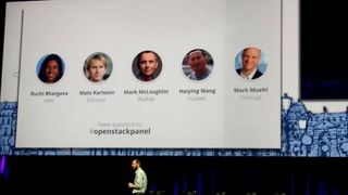 OpenStack Foundation's executive director Jonathan Bryce introduces the panel