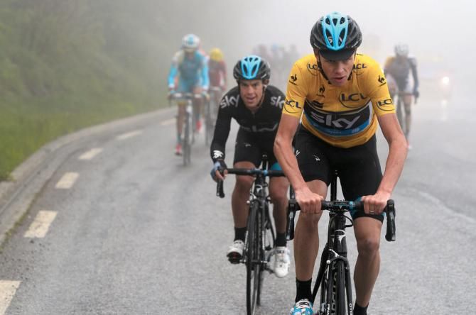 Chris Froome and his teammate Richie Porte ride their rivals off their wheels in the Dauphine
