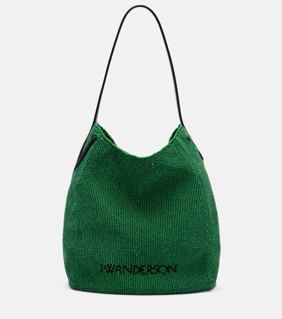 JW Anderson, Bulb Small Beaded Leather-Trimmed Shoulder Bag