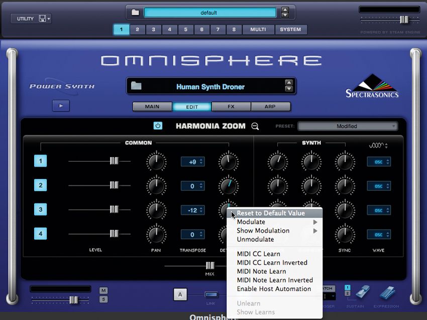 Create monstrous patches of up to 10 sounds at once, now with zoom function.
