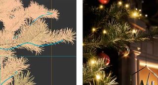 We created a detailed Christmas tree model using Grow FX