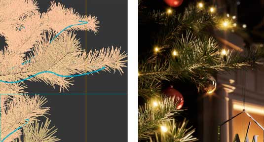 We created a detailed Christmas tree model using Grow FX