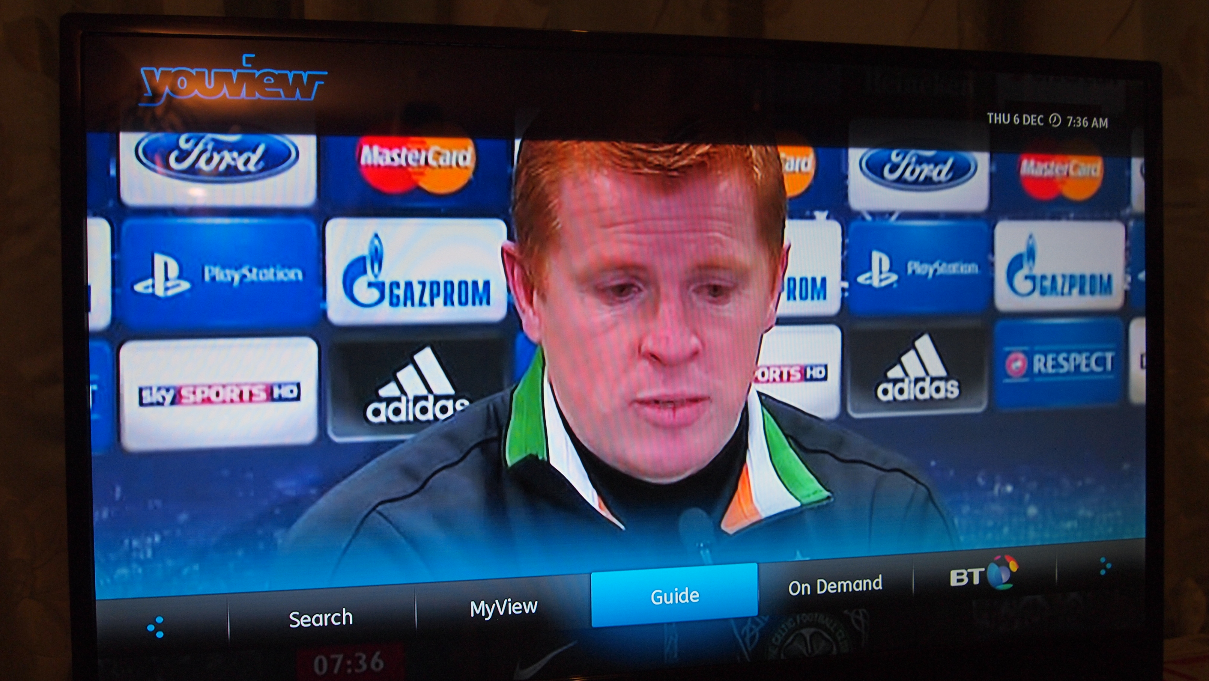 BT Sport on a BT TV YouView Box