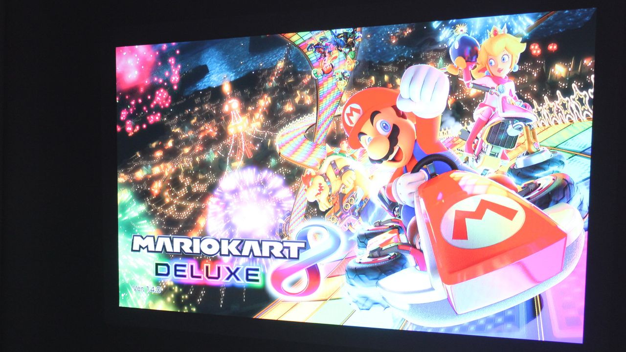 Mario Kart's bright and bold colors were exceptionally good on the W1700