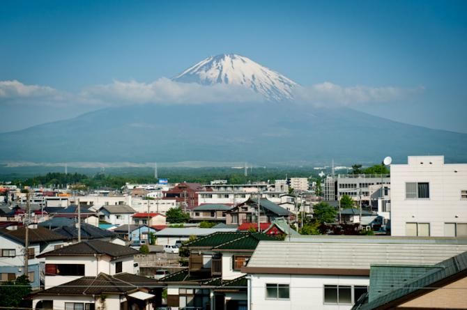 Mt. Fuji, the highest (3,776m) mountain in Japan